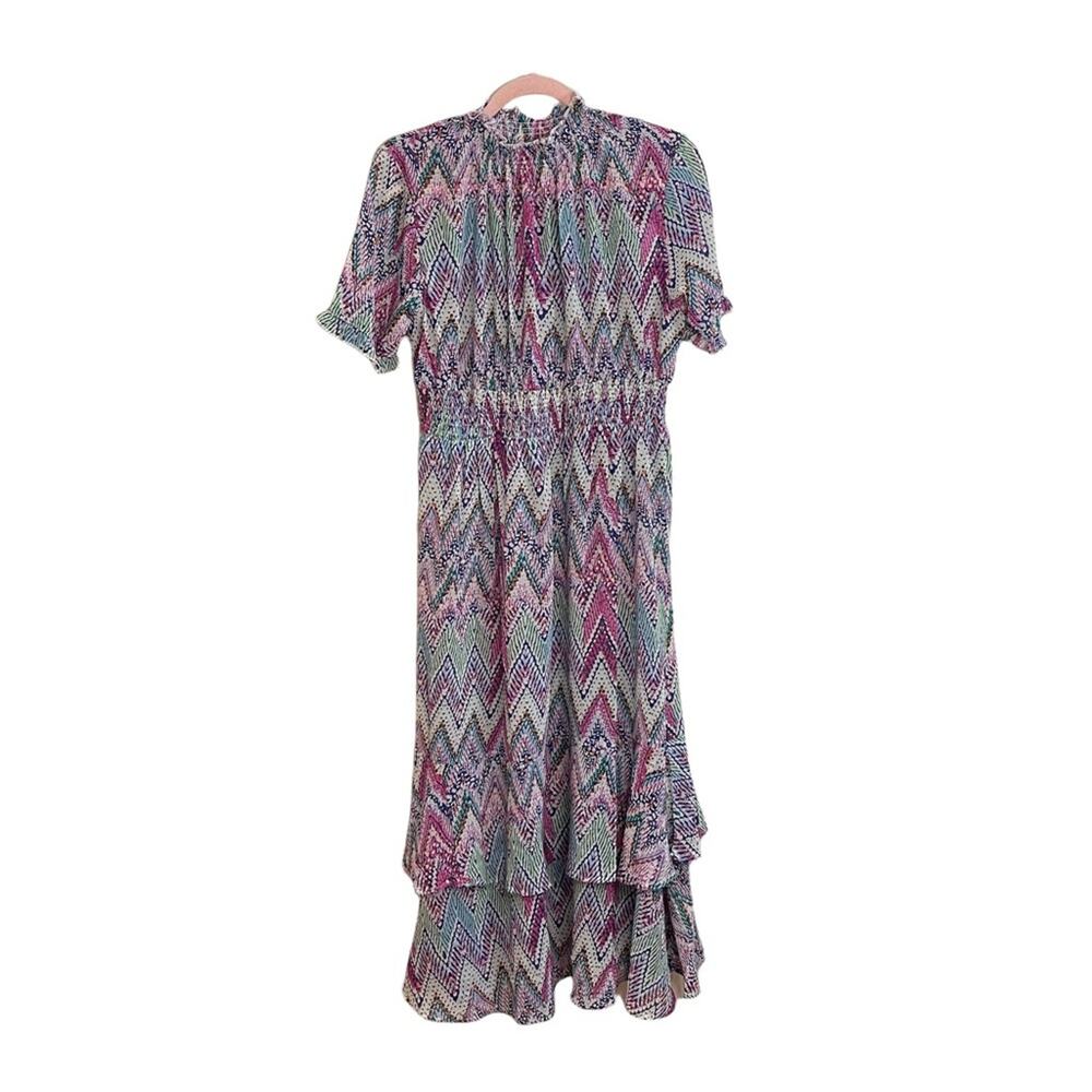 Sailor Abstract Modest Maxi Tiered Dress